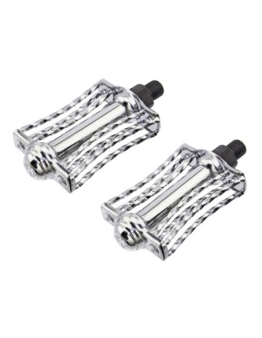 Double Square Twisted Butterfly Pedals 1/2 Chrome.